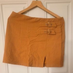 Umgee Skirt/Brown Tan/Silver Buckle/ Mini/Size Medium